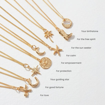 Cowboy Boot Necklace Gold